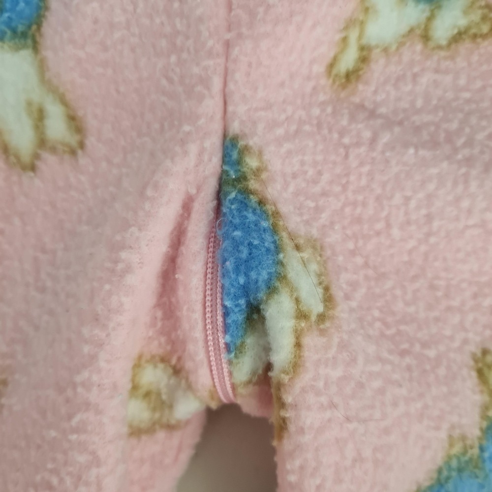 Vintage Beatrix Potter One Piece Baby Newborn Pink Fleece Peter Rabbit Sleeper - Picture 13 of 16